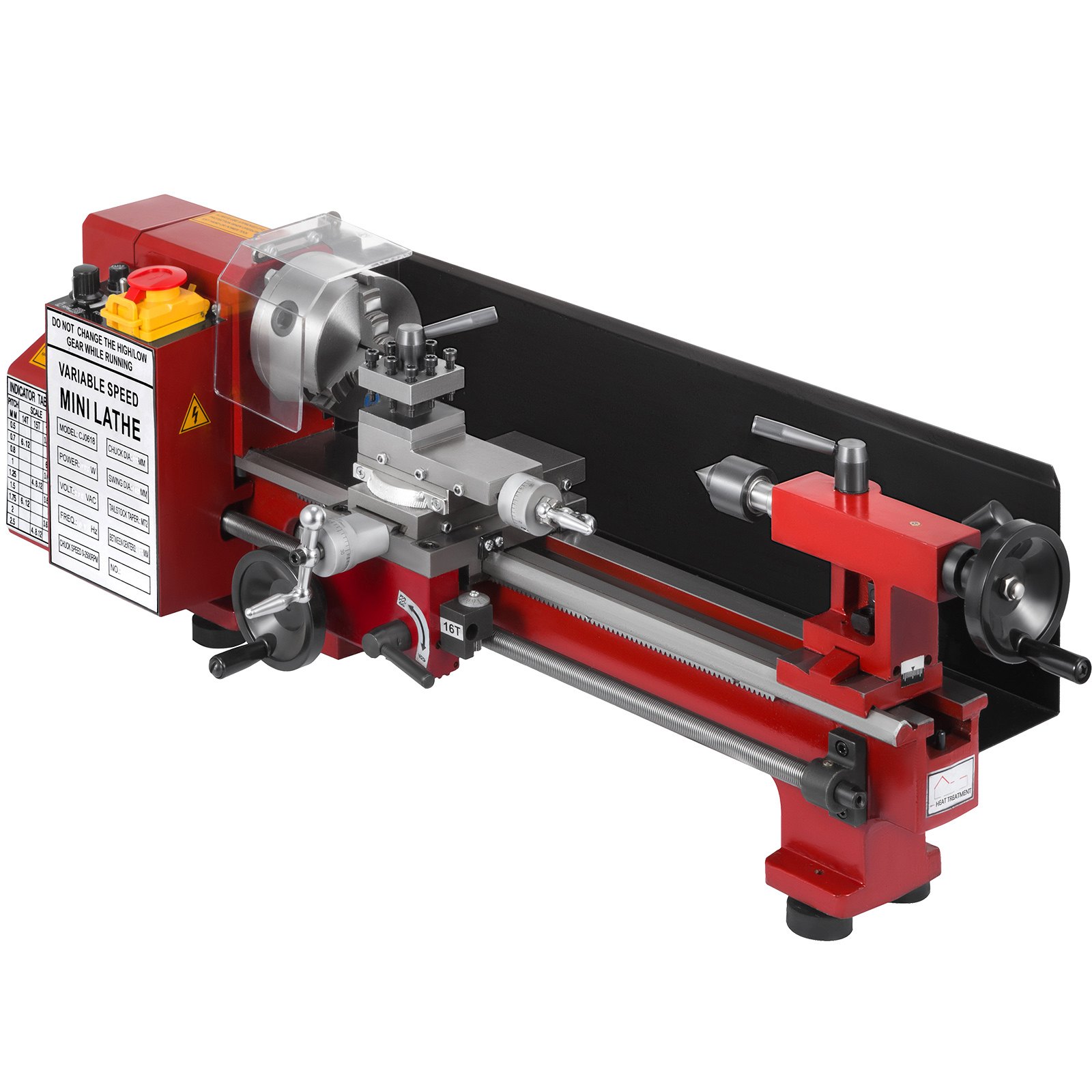 180x400mm Infinitely Variable Speed Mini Metal Lathe  Durable Heavy  EXCELLENT