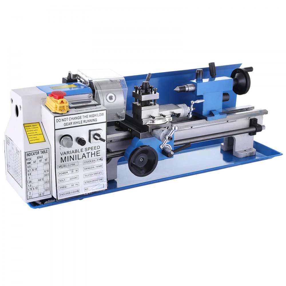 VEVOR Mini Metal Lathe Machine 7x14 Turning Working Lathe Small Metal Tool