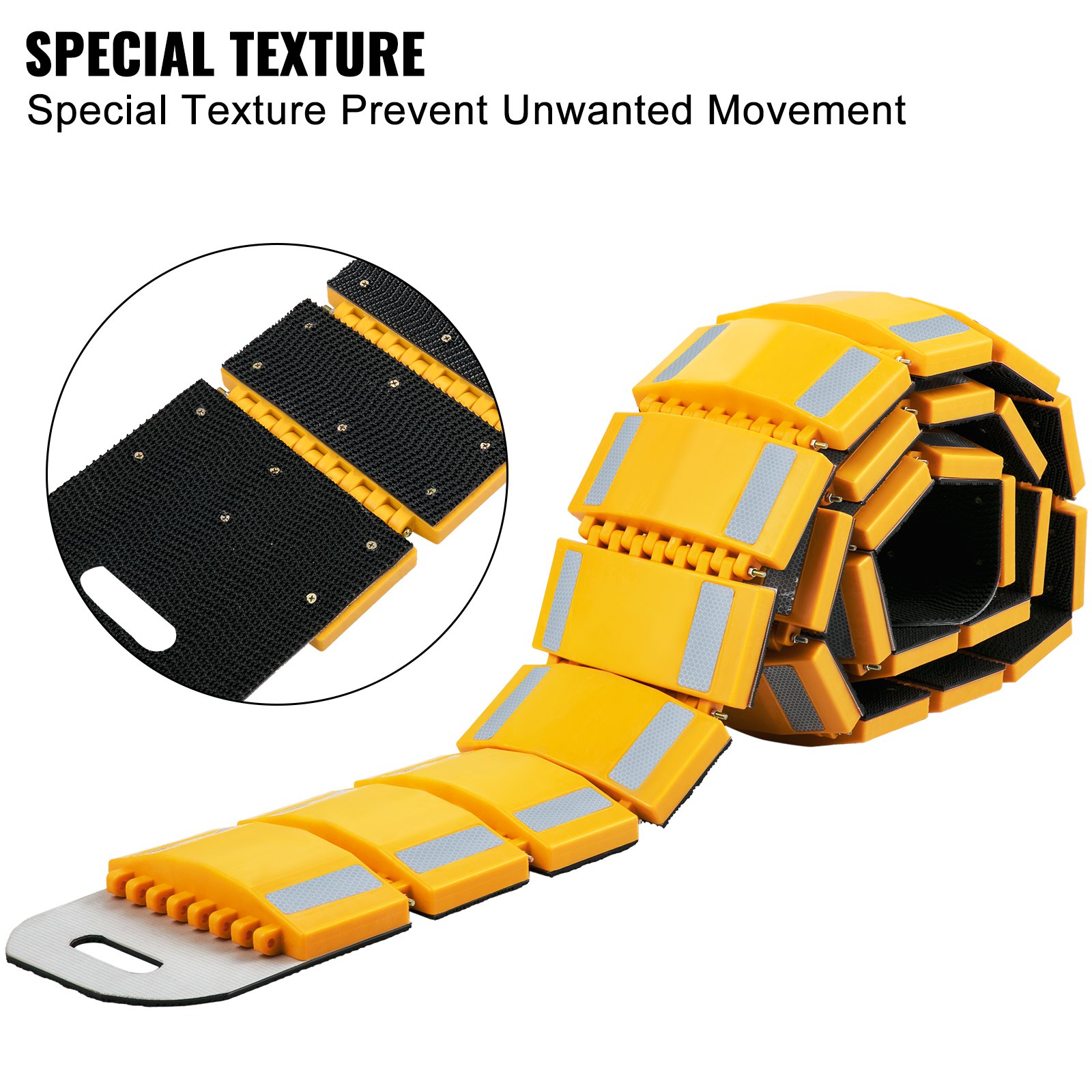 VEVOR Portable Speed Bump Speed Hump 9.8 Ft Rubber Speed Bumps for Driveway