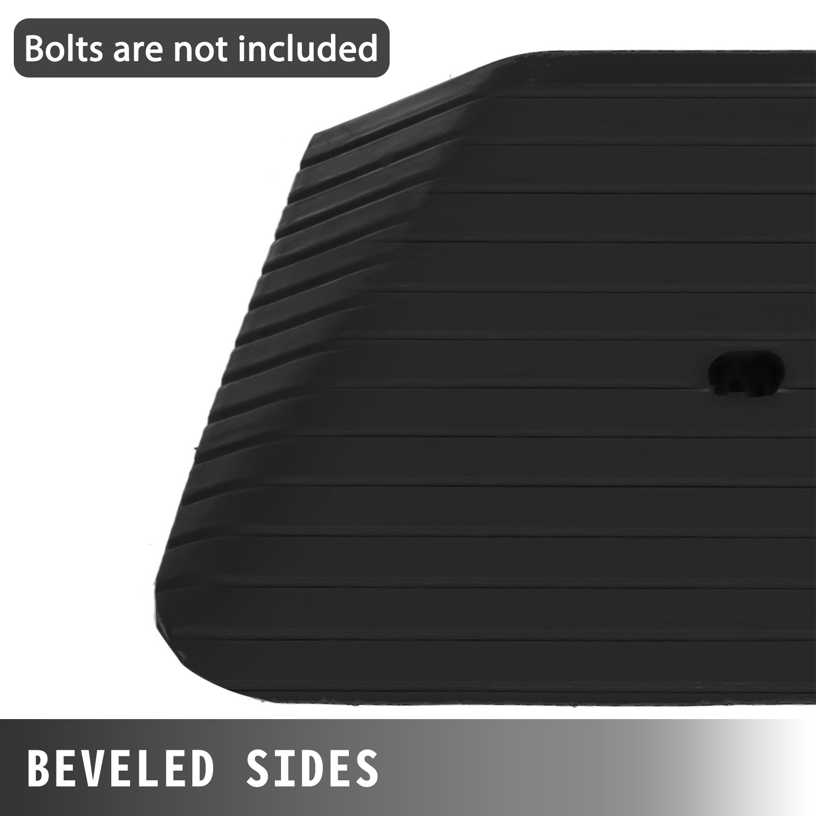 VEVOR Rubber Threshold Ramp, 2" Rise Threshold Ramp Doorway, Recycled Rubber Power Threshold Ramp Rated 2200Lbs Load Capacity, Non-Slip Surface Rubber Solid Threshold Ramp for Wheelchair and Scooter