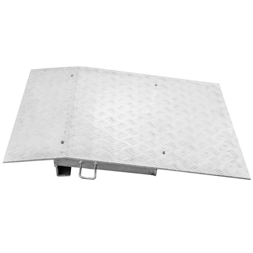 Placa de aluminio para andén de camiones de mano 30 X 36” Tablero de andén de carga liviano Estable