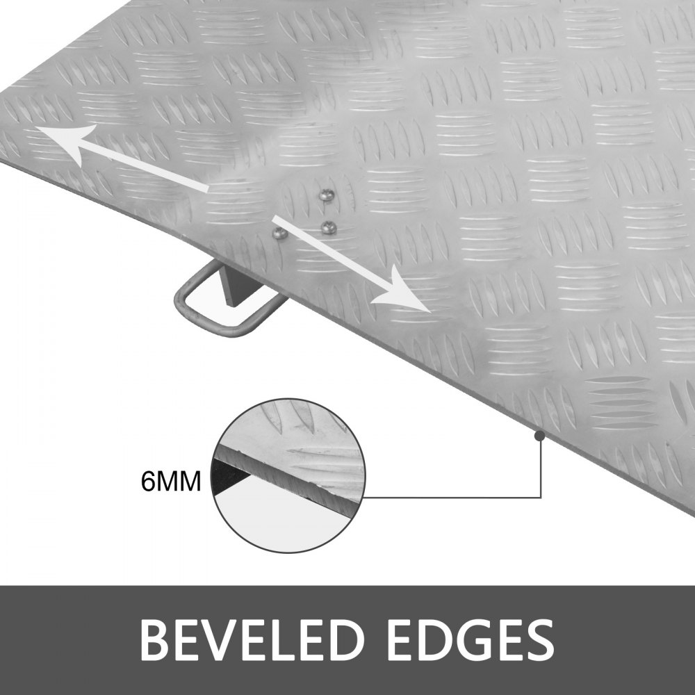 Placa de aluminio para andén de camiones de mano 30 X 36” Tablero de andén de carga liviano Estable
