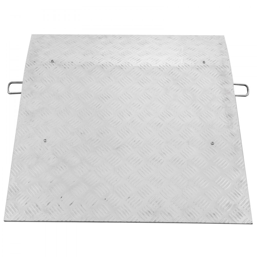 Placa de aluminio para andén de camiones de mano 30 X 36” Tablero de andén de carga liviano Estable