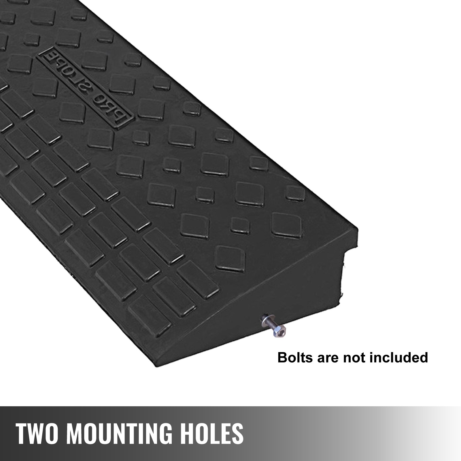 VEVOR Rubber Curb Ramp Driveway 3.7" Threshold Solid Ramp 5T Capacity Loading