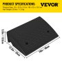 VEVOR Curb Ramp, 5.3 in Height, Portable Rubber Threshold Ramps with Heavy-Duty 15400 lbs Load Capacity, Stable Grid Structure and Used for Driveway, Cars, Wheelchairs, Bikes
