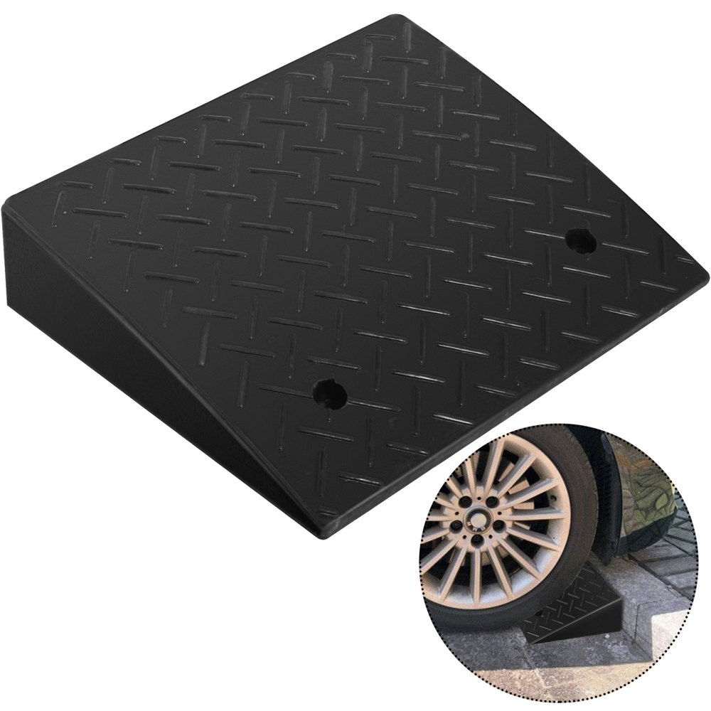 17000lb Rubber Curb Ramp Threshold Ramp 19x15.7x4 Rubber Truck Skid Resistance