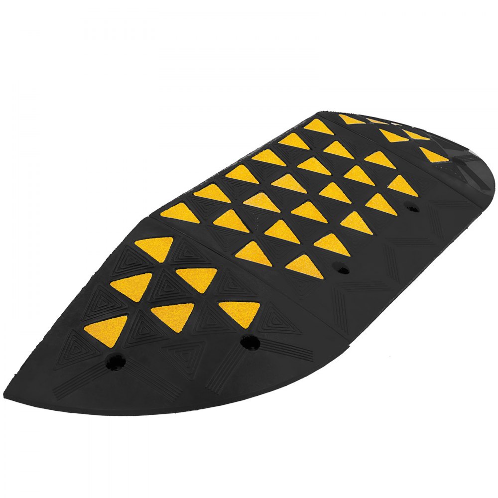 15400lb Rubber Curb Threshold Ramp With Round End Caps Large Capacity Durable