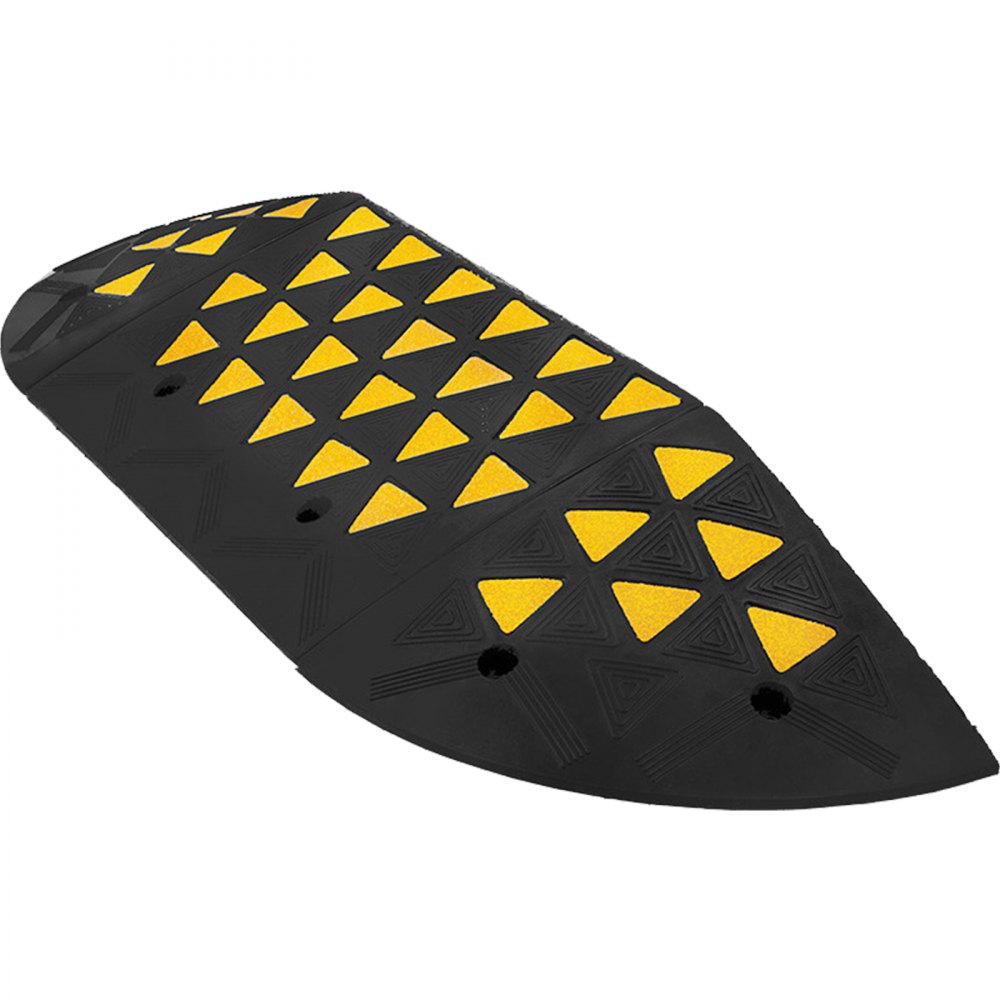 15400lb Rubber Curb Threshold Ramp With Round End Caps Large Capacity Durable