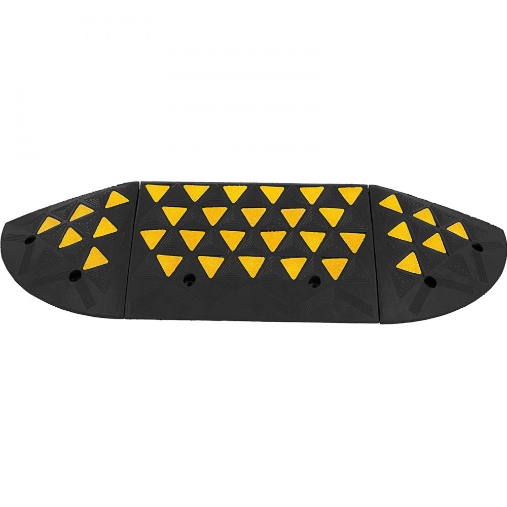 15400lb Rubber Curb Threshold Ramp With Round End Caps Large Capacity Durable