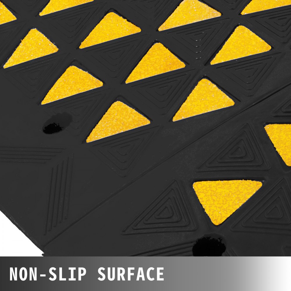 15400lb Rubber Curb Threshold Ramp With Round End Caps Large Capacity Durable