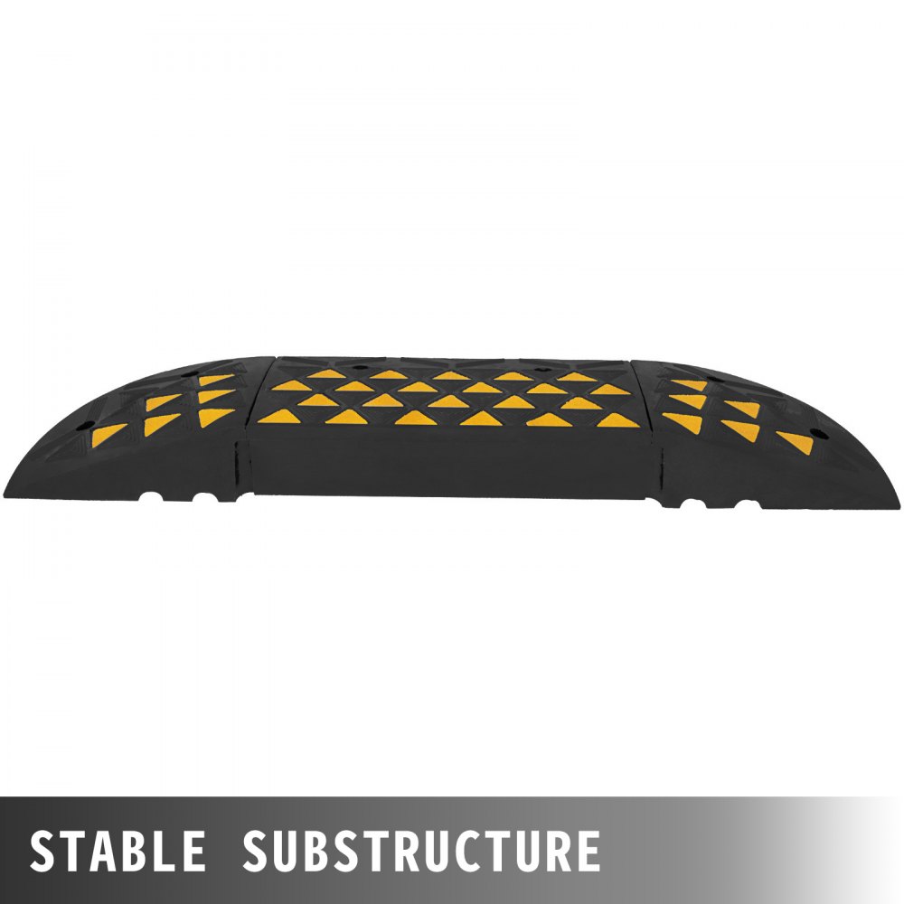 15400lb Rubber Curb Threshold Ramp With Round End Caps Large Capacity Durable