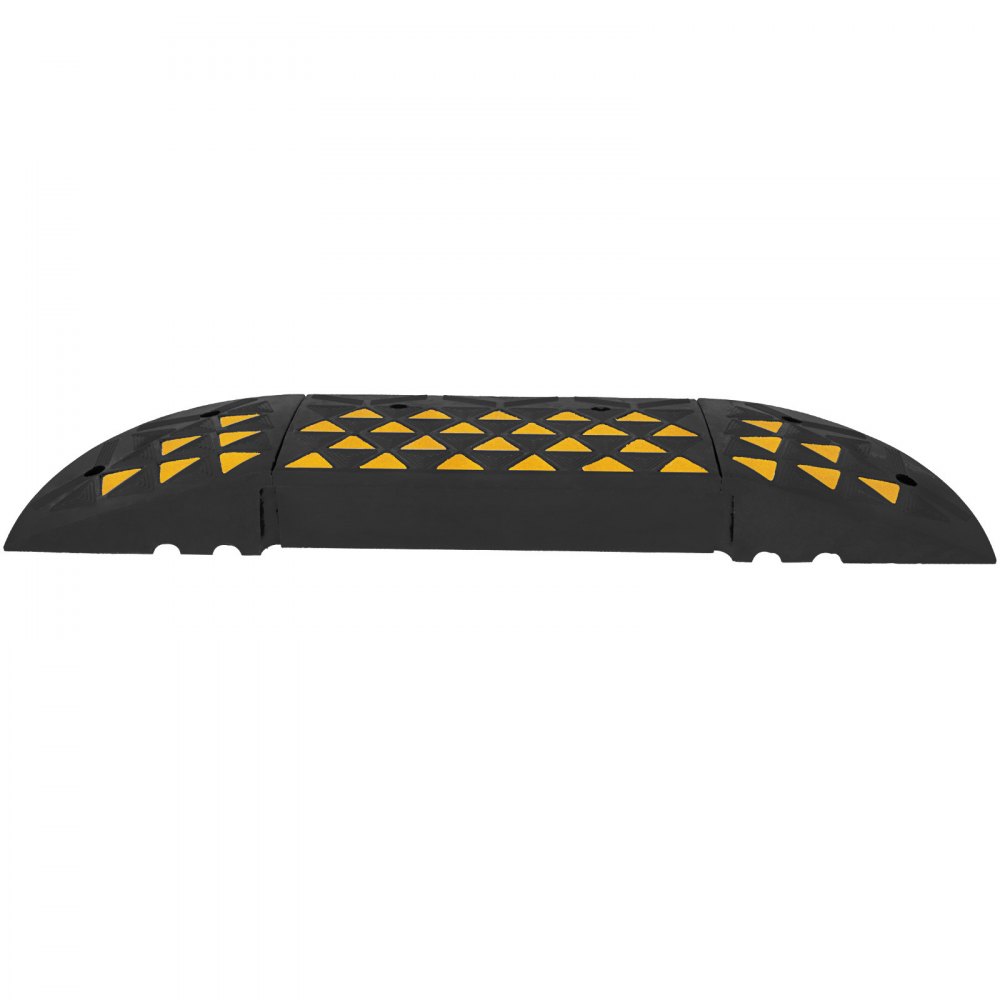 15400lb Rubber Curb Threshold Ramp With Round End Caps Large Capacity Durable