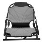 VEVOR Kayak Seat, 1 Pack 34 mm Raised Height, Universal Foldable Canoe Seat with Adjustable Back Support, Adjustable Straps, and Aluminum Alloy Frame for Sit-on-Top/Fishing/Inflatable Kayaks & Canoes