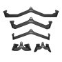 VEVOR LAT Pulldown Attachments, Cable Machine Rowing T-bar V-bar 5 Set, Tricep Pull Down Bar, Back Strength Training Rubber Coated Handle Grip, Bicep Curl Tricep Lat Pulldown Bar for Home Gym Fitness