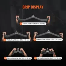 VEVOR LAT Pulldown Bar Handle Attachment V-bar T-bar Cable Machine for Home Gym
