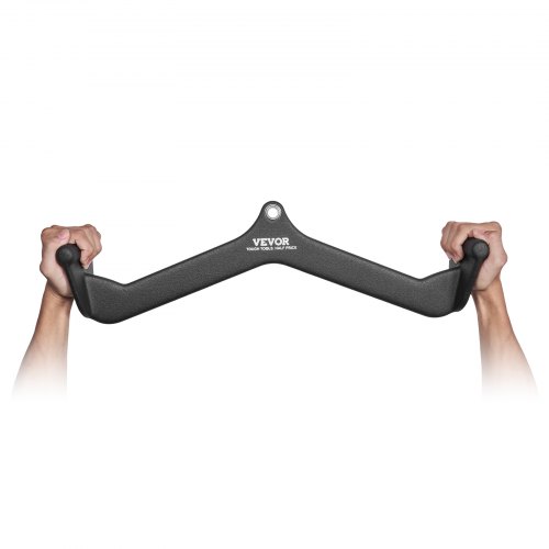 QWORK Tricep Rope Attachment For Cable Machine - 27" Long Ergonomic LAT Pull Down Bar For Gym Workouts - View #9