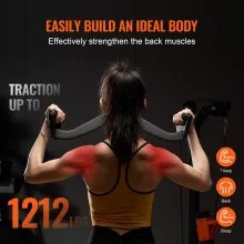 VEVOR LAT Pulldown Bar Handle Attachment V-bar T-bar Cable Machine for Home Gym