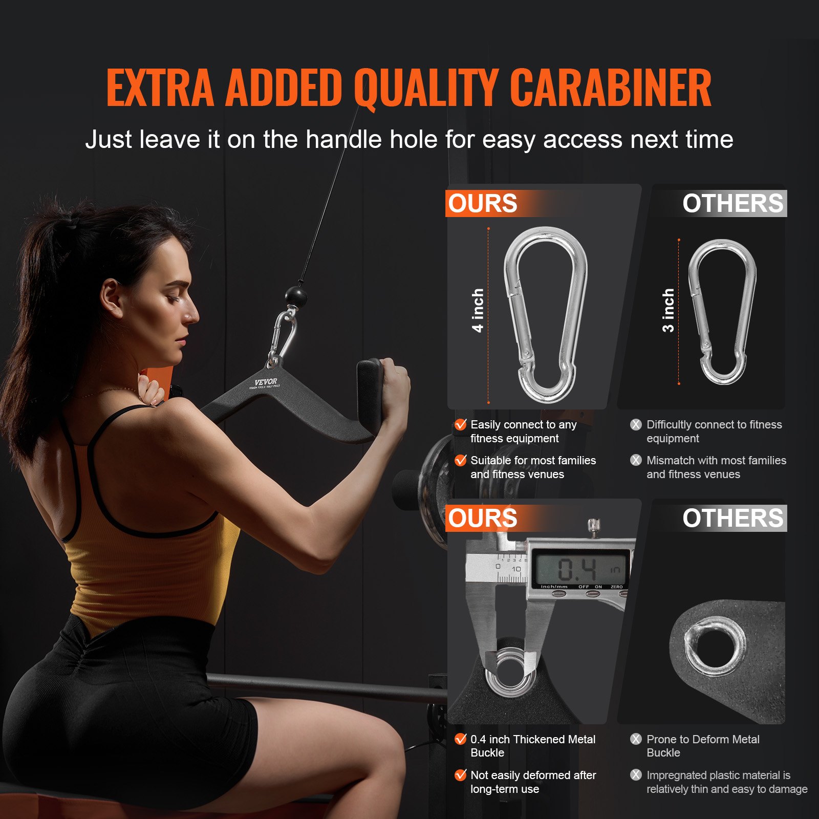 VEVOR LAT Pulldown Attachments, Cable Machine Rowing T-bar V-bar 7 Set, Tricep Pull Down Bar, Back Strength Training Rubber Coated Handle Grip, Bicep Curl Tricep Lat Pulldown Bar for Home Gym Fitness