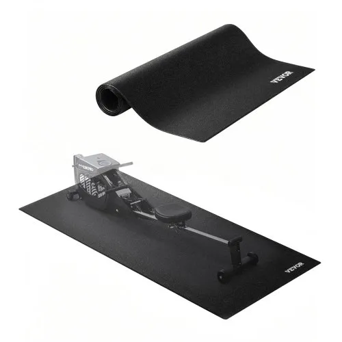 VEVOR Treadmill Mat for Carpet Floor, 600 x 1300 x 4 mm Exercise Equipment Mat for Elliptical and Walking Pad, High Density PVC Floor Protector, Waterproof and Non-slip for Home Gym