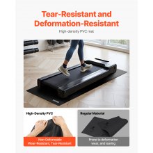 Treadmill Mat for Carpet Floor 0.16" Thick 24"x51" Exercise Equipment Mat