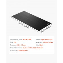 Treadmill Mat for Carpet Floor 0.16" Thick 24"x51" Exercise Equipment Mat