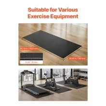 VEVOR Treadmill Mat for Carpet Floor 6mm Thick 760x1525mm Exercise Equipment Mat