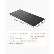 Treadmill Mat for Carpet Floor 1/4" Thick 30"x60" Exercise Equipment Mat