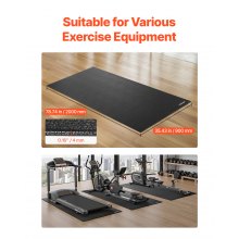 Treadmill Mat for Carpet Floor 0.16" Thick 36"x79" Exercise Equipment Mat