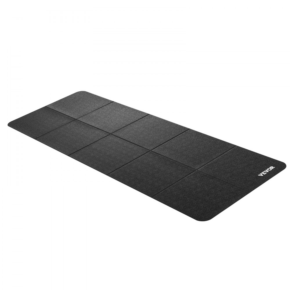 VEVOR Foldable Walking Pad Treadmill Mat, 6 mm Thick, 610x1730 mm Exercise Equipment Mat for Elliptical on Carpet Hardwood Floor, High Density PVC Floor Protector, Waterproof and Non-slip for Home Gym