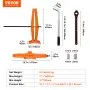 VEVOR Scissor Jack, 2.5 Ton/2500 kg Scissor Car Jack, 9.4 cm-43.4 cm Lifting Range Scissor Lift Jack with Ratcheting Handle and L-Wrench, Portable Tire Jack for Cars Trucks Sedans MPVs