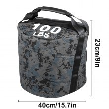 100lbs/45kg Workout Sandbag Fitness Training Sandbag with Handles Powerbag