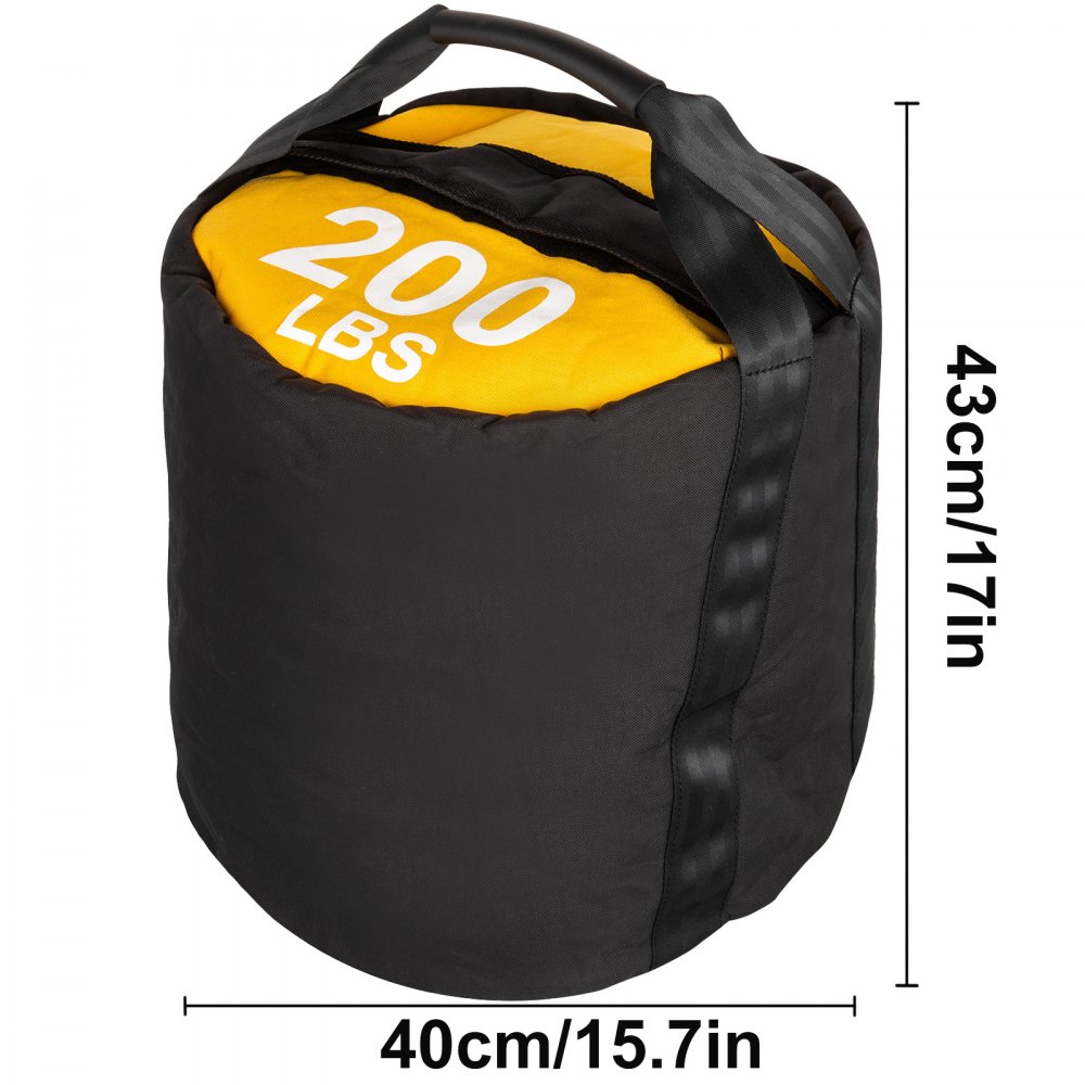 VEVOR Workout Sandbag, 200LBS Capacity Sandbags for Fitness, 15.7 Diameter Sand Bags for Workout, 1000D Sandbag Workout Bag w/Durable Handle, Sandbag Weights for Various Sandbag Training Workouts