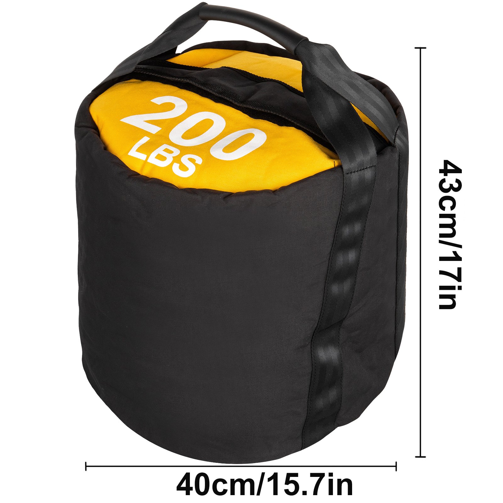 VEVOR Workout Sandbag, 200LBS Capacity Sandbags for Fitness, 15.7 Diameter Sand Bags for Workout, 1000D Sandbag Workout Bag w/Durable Handle, Sandbag Weights for Various Sandbag Training Workouts