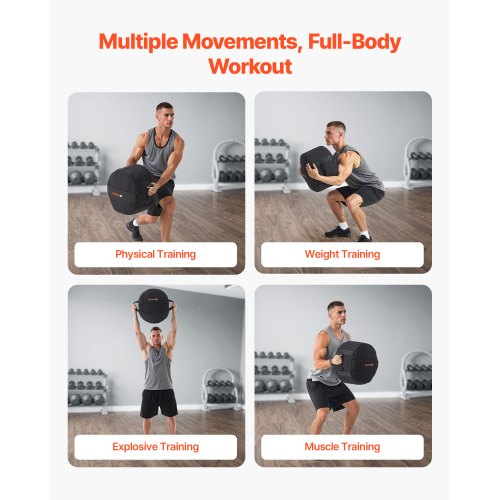 Workout Poster Fitness Sandbag Exercises Squat Sandbag Weight