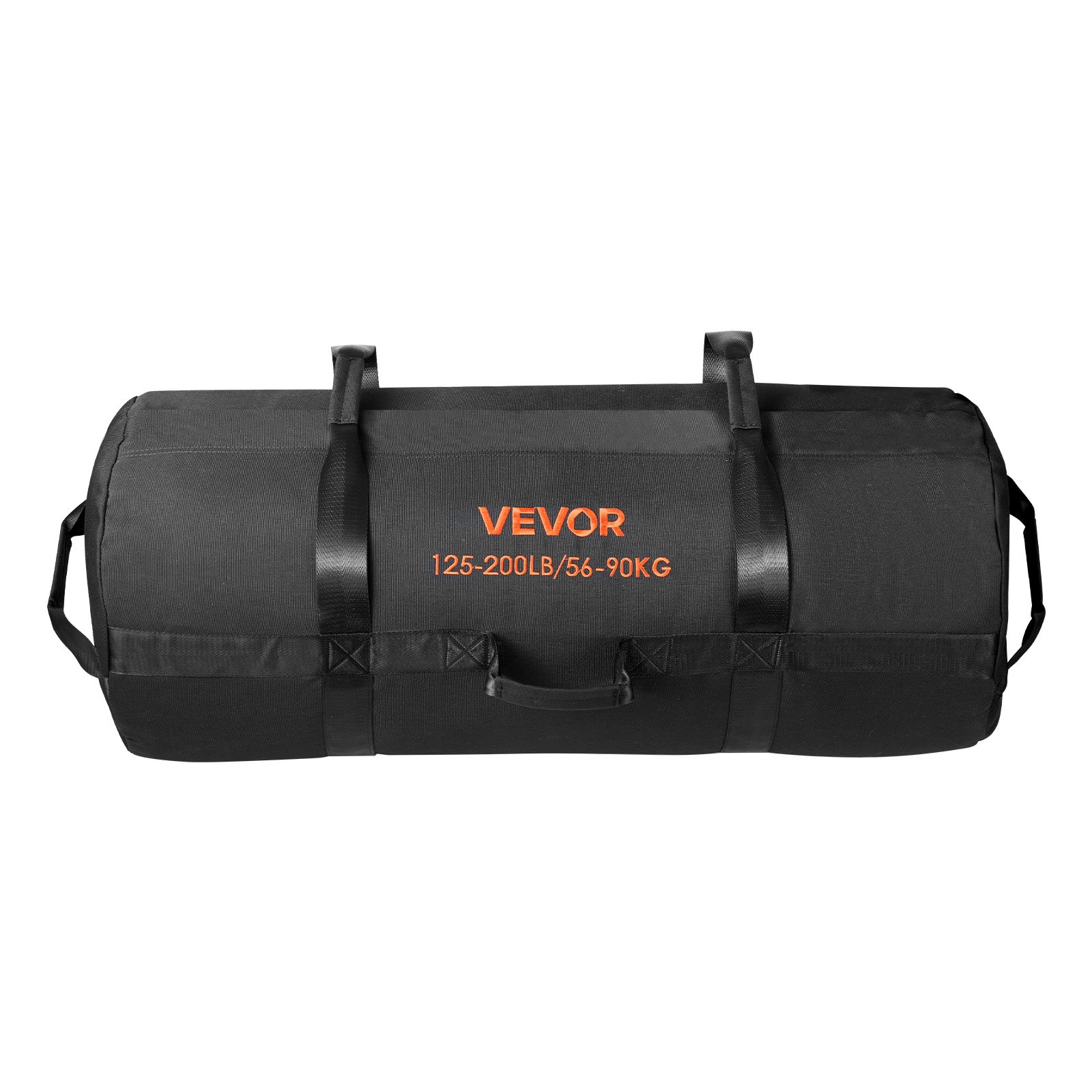 VEVOR Workout Sandbag, Heavy Duty Workout Power Bags with Handles, 125-200 lbs Adjustable Slam Bag for Fitness Strength Weight Training Cross-Training, Home Gym Exercise, Black (Unfilled)