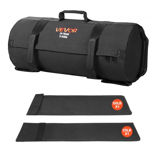 Workout Sandbag Heavy Duty Fitness Bag for CrossFit and Weight Training 25-75lbs