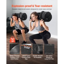 Workout Sandbag Heavy Duty Fitness Bag for CrossFit and Weight Training 25-75lbs