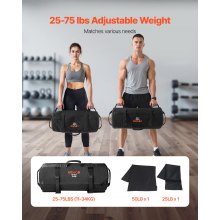 Workout Sandbag Heavy Duty Fitness Bag for CrossFit and Weight Training 25-75lbs