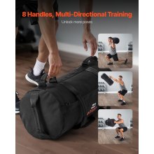 Workout Sandbag Heavy Duty Fitness Bag for CrossFit and Weight Training 25-75lbs