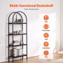 Metal Bookshelf Rustic Bookshelf 4-Tier for Living room Bedroom & Office