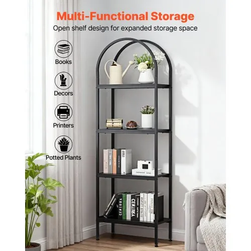 Arched Bookshelf, 5-Tier Open Bookshelf, Modern Togo - View #10