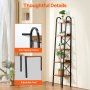 VEVOR Metal Bookshelf Rustic Bookshelf 5-Tier for Living room Bedroom & Office