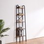 VEVOR Metal Bookshelf, 5-Tier Industrial Bookshelf, Tall Narrow Rustic Vintage Storage Bookcase with Open Shelves, Freestanding Display Shelving Unit Storage Rack, for Living room, Bedroom & Office