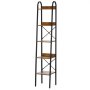 VEVOR Metal Bookshelf, 5-Tier Industrial Bookshelf, Tall Narrow Rustic Vintage Storage Bookcase with Open Shelves, Freestanding Display Shelving Unit Storage Rack, for Living room, Bedroom & Office