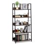 Metal Bookshelf Rustic Bookcase 5-Tier for Living room Bedroom & Office