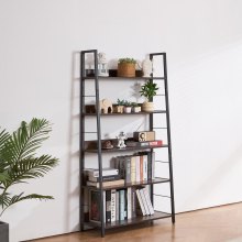 VEVOR Metal Bookshelf Rustic Bookcase 5-Tier for Living room Bedroom & Office