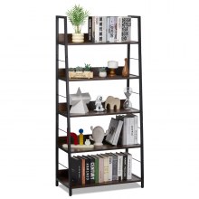 VEVOR Metal Bookshelf Rustic Bookcase 5-Tier for Living room Bedroom & Office