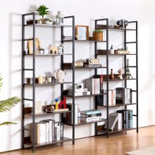 VEVOR Metal Bookshelf Rustic Bookshelf 14-Tier for Living room Bedroom & Office