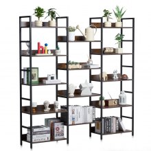 VEVOR Metal Bookshelf Rustic Bookshelf 14-Tier for Living room Bedroom & Office