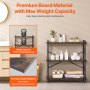 Metal Bookshelf Rustic Bookshelf 3-Tier for Living room Bedroom & Office